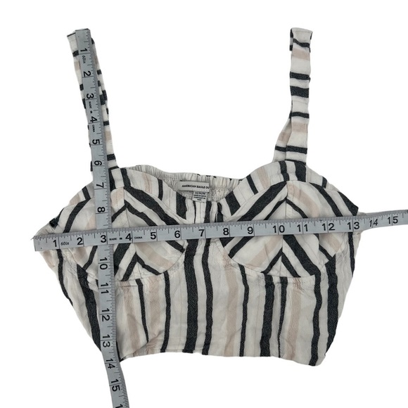 American Eagle Outfitters White Gray Tan Striped Bralette Size Medium Women’s - Picture 4 of 5